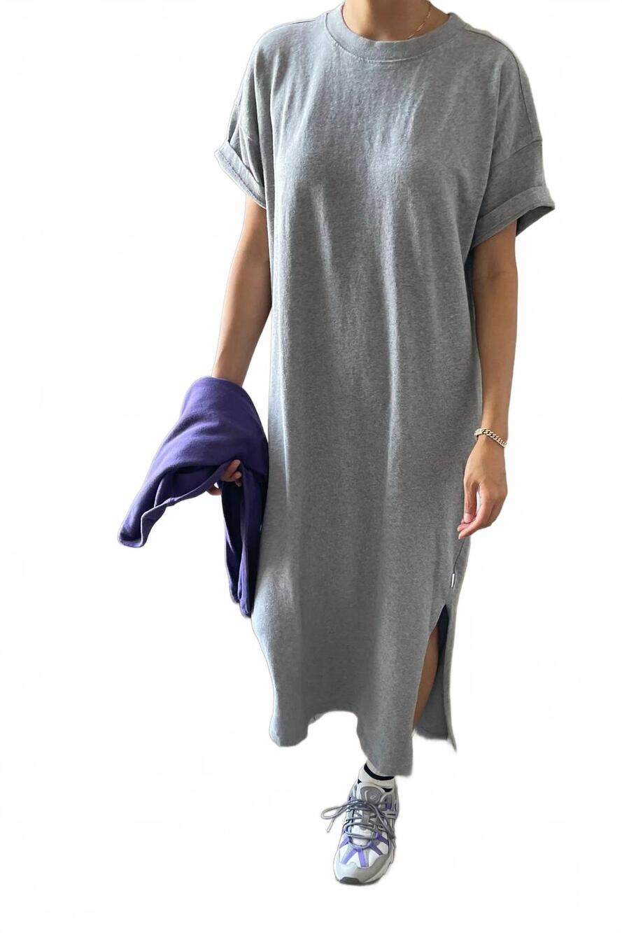 NEW LE BON SHOPPE her t-shirt dress in heather grey